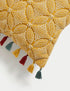 Pure Cotton Geometric Embroidered Cushion